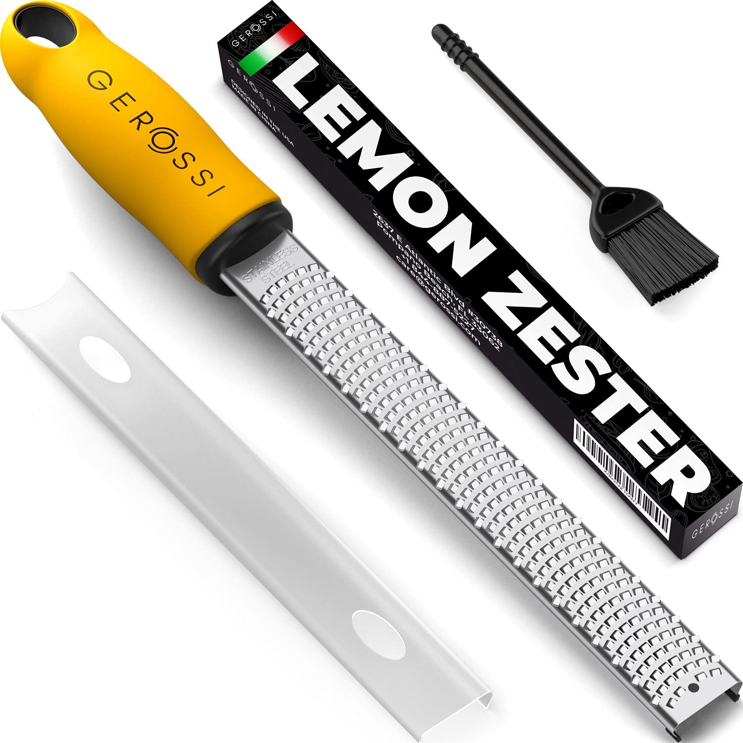 Best Lemon Zester Tool, Stainless Steel Zester Grater with Handle