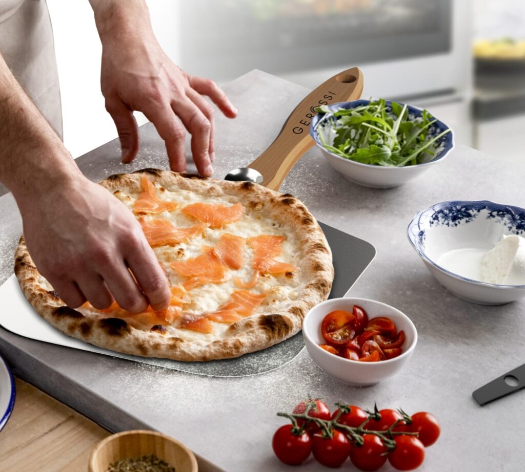 22,9 cm et 22,9 cm Pelle à pizza professionnelle pour retourner la pelle à pizza amovible en aluminium 22,9 cm Hukailgs Pelle à pizza perforée de 2020 