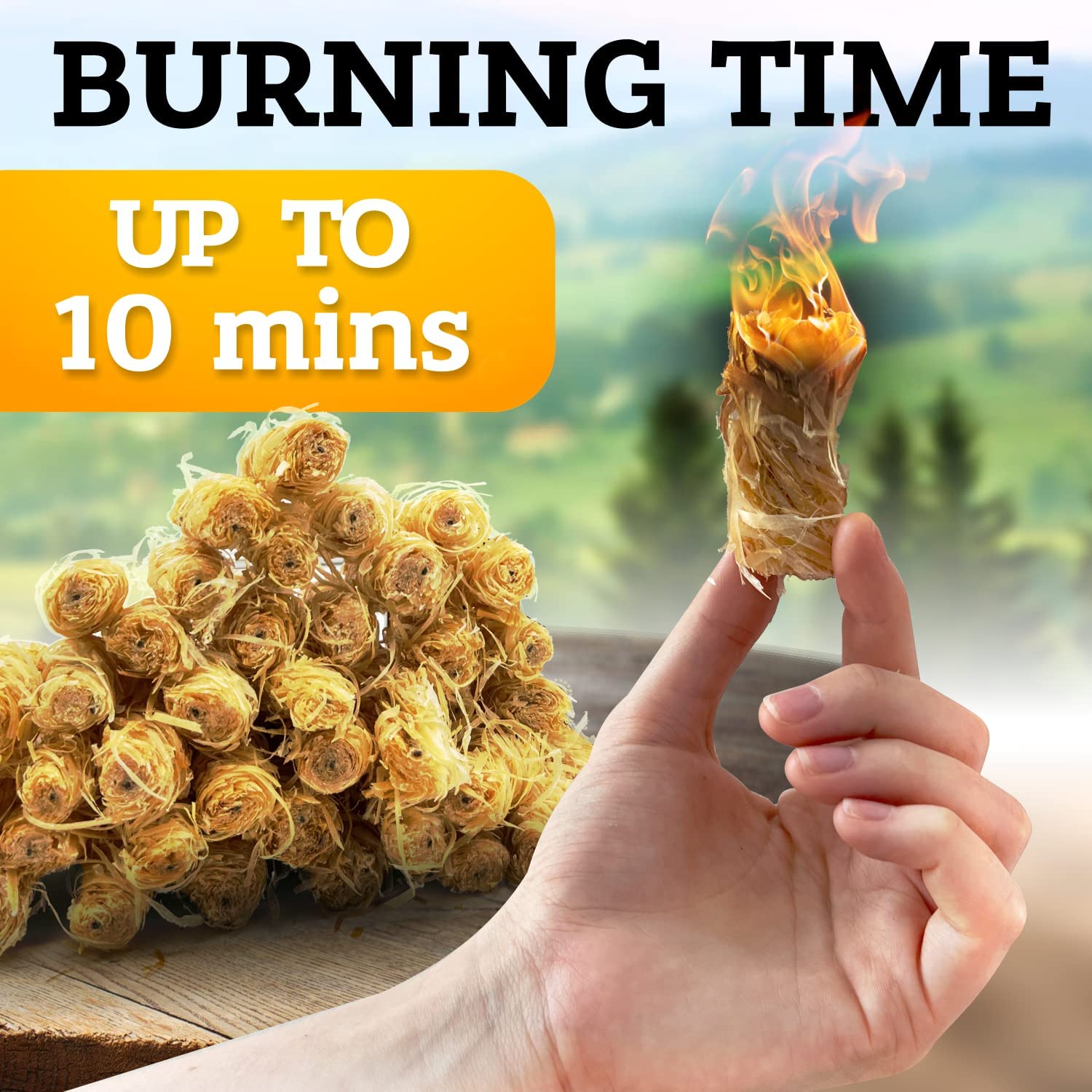 Fire Starter Natural Pine Fire Starters for Fireplace, Campfires