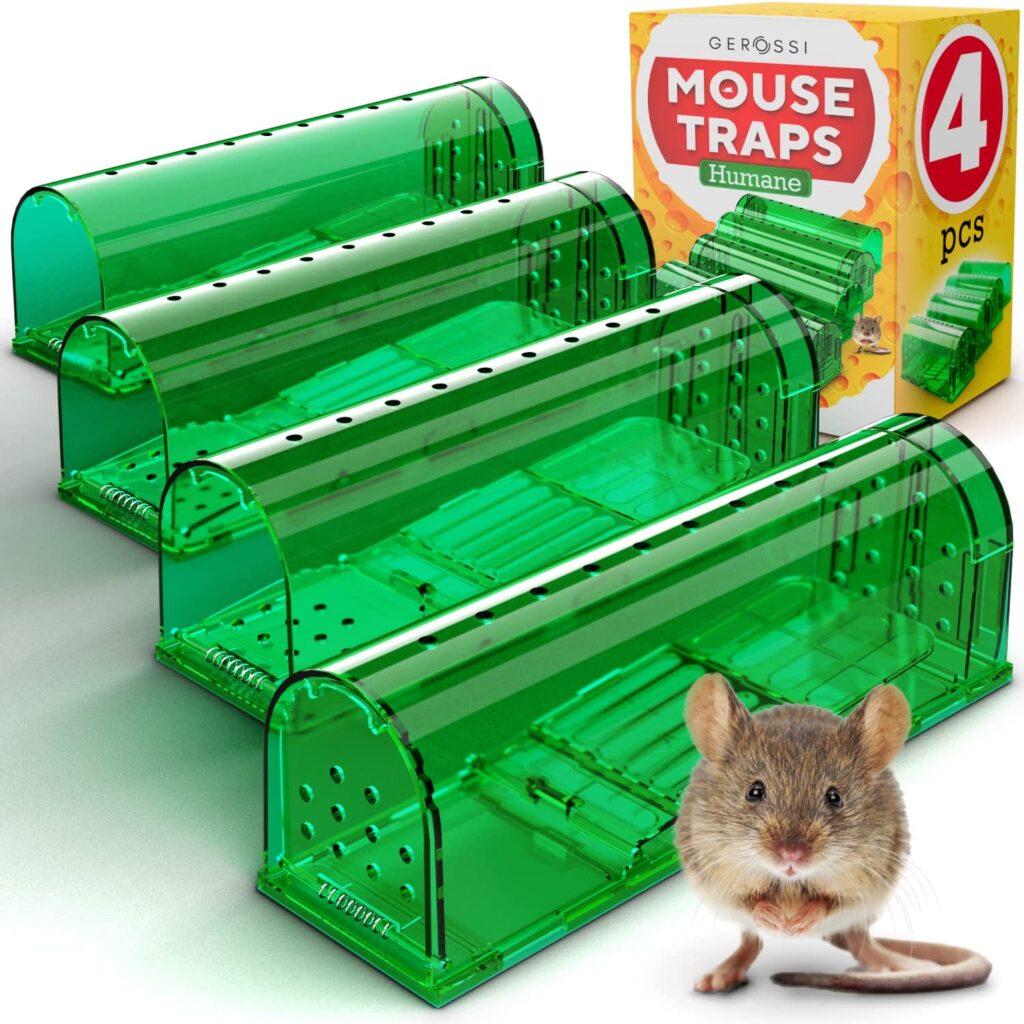 Humane Mouse Traps Indoor for Home – No Kill Mouse Traps – Catch and Release – Safe for Children & Pets