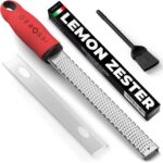 Premium Classic Series Zester & Grater – Professional Kitchen Zester (Red)